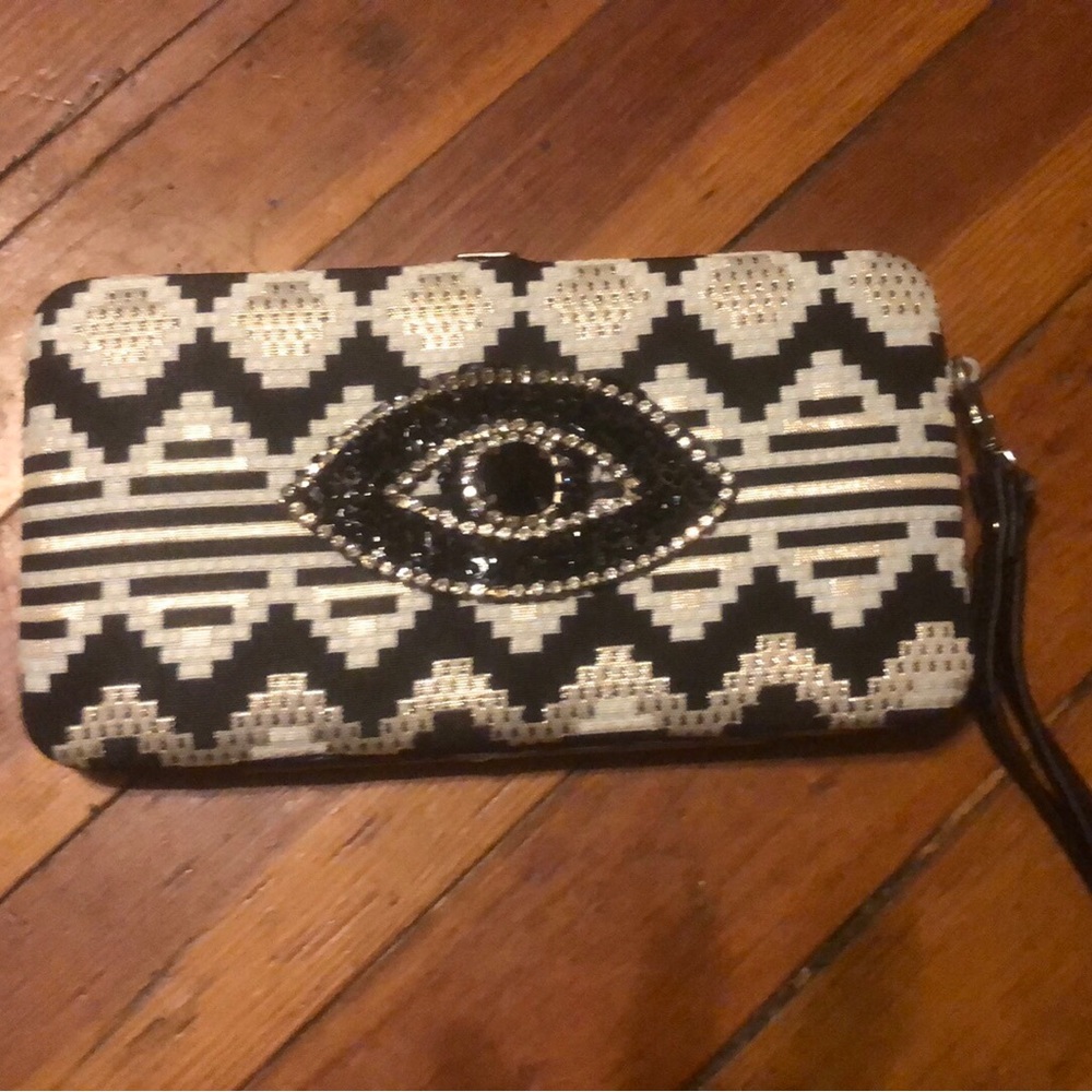 Evil eye wallet wristlet